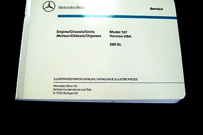 1989 Mercedes 560sl 560 Sl Chassis Engine Parts Catalog Manual Book W107 New • $124.99
