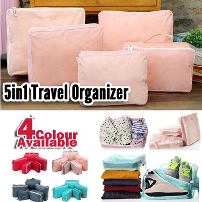 $17.86 • Buy 5-Sized Travel Luggage Packing Cube Bag Set Clothes Accessories Tidy Travel Kit