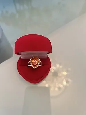 Padparadscha Quartz Silver Ring  • £30