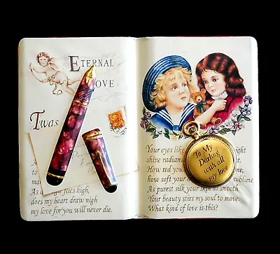 Vintage Silver Crane Co. Tin Valentine's Day Open Book Eternal Love Candy Box • $10.50