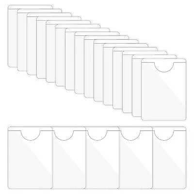 2.4  X 3  Self Adhesive Index Card Pockets 20pcs Plastic Label Holder Clear • $12.49
