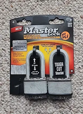 2  - Master Lock M5XTLH Magnum Heavy Duty Outdoor Padlock NO- KEYS Keyed Alike • $11.95