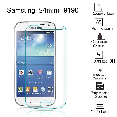2 Packs Of TEMPERED GLASS SCREEN PROTECTOR FOR SAMSUNG GALAXY S4 MINI I9190 • £2.39
