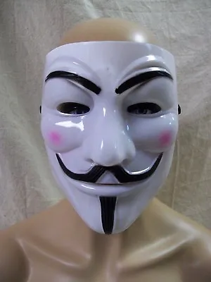 $8.95 • Buy Economy V For Vendetta Costume Face Mask Guy Fawkes Crowd Disguise Rogue Protest