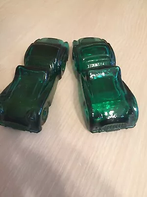Set Of 2- Vintage AVON Small Green Car Decanters Bottles- Wild Country • $4