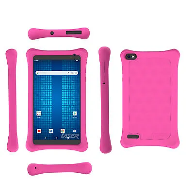 Laser 7  Android Tablet 32GB With Android 12 Go & Google Kids Space Pink Case • $70