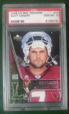 2006 Upper Deck Premiere 15 Matt Leinart PSA 10 Arizona Cardinals Gem Mint BIN • $14.95