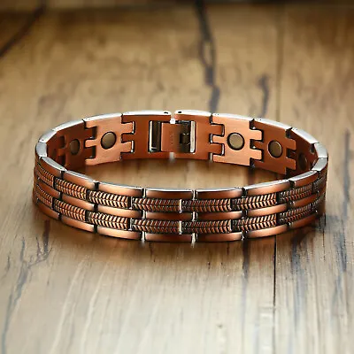 Pure Copper Magnetic Therapy Bracelet For Arthritis Pain Relief - Women And Men • $12.15