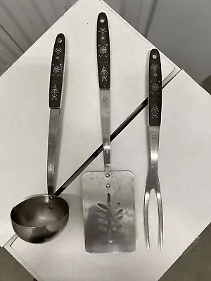 Vintage Flint Arrowhead Harvest Wheat Stainless Steel Fork Soup Utensil  Spatula • $36.99