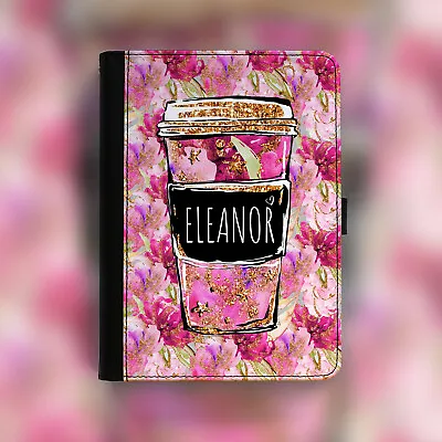 £29.99 • Buy Personalised Initial Case For IPad 10/9/8/Pro/Mini Pink Flower PU Leather Cover