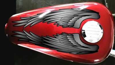 $22.95 • Buy Wing Decals Sticker (Black) For Harley Davidson Honda & All Motorcycles Helmets