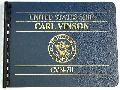 United States Ship Carl Vinson CVN-70 Spiral Bound Board Photo Book EUC! • $8.99