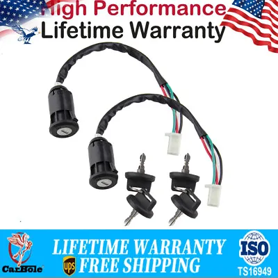 2X ATV Key Ignition Switch 4 Wire For 50 70 90 110 125 150 200 250CC TaoTao Sunl • $7.99