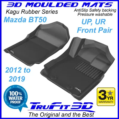 Fits Mazda BT50 2012 - 2020 Genuine 3D Black Rubber Front Car Floor Mats  • $159