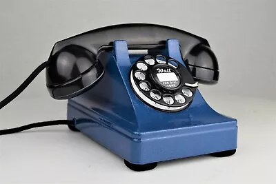 Vintage Fully Refurbished & Working Western Electric Blue 302 Rotary Telephone  • $399.95