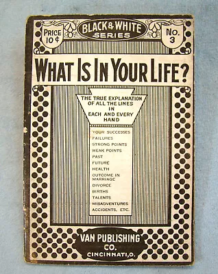 What's In Your Life? ~1921~ Palmistry Divination Lines Palm Reading Vintage 🖐 • $35