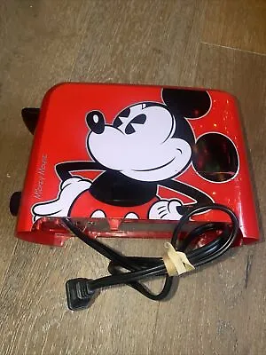 Disney Toaster Mickey Mouse Red 2-Slice 5-setting  Good Condition Free Ship • $24.99
