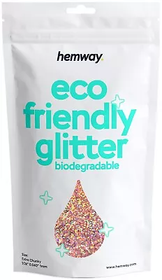 Hemway Eco Bio Friendly Glitter Biodegradable Cosmetic Safe SUPER CHUNKY 1/8  • £12.95