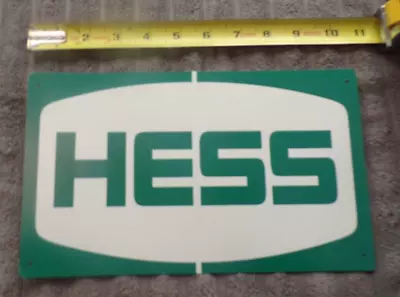 Hess Metal Sign Toy Truck Gas Station Rare Amerada Oil • $29.99