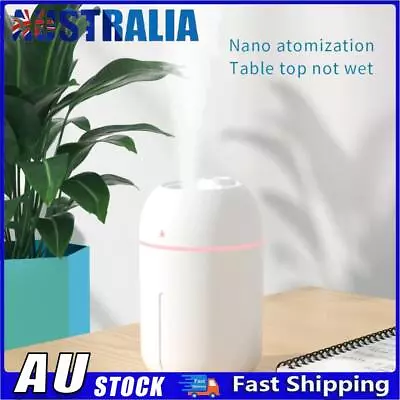 330ML Mini Ultrasonic Humidifier Silent USB Essential Oil Diffuser (White) * • $9.58