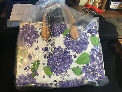 Dooney & Bourke LAVENDER Geranium Print Janine Satchel BRAND NEW W/Tags • $99.99