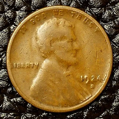 1924-S Lincoln Wheat Cent ~ GOOD (GD) Condition ~ COMBINED SHIPPING! • $1.50