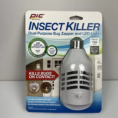 NEW Buzz Kill Bug Zapper LED Bulb PIC Electric Insect Zapper 195 Lumens Ez Clean • $11.88