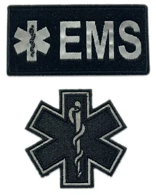 Reflective EMT EMS Paramedic Medic Patch [2PC Bundle - Hook Fastener- RE56] • $13.99