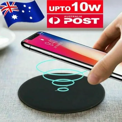 $6.29 • Buy Qi Wireless Charger FAST Charging Pad For IPhone X 8 Samsung S8 S9
