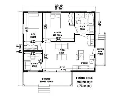 Custom Modern FarmHouse Plans 2 Bedroom 1 Bathroom & Free Original CAD File • £28.94