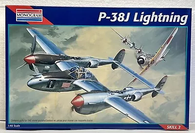 Monogram P-38J Lightning Model Plane Kit 1:48 Scale Model 5479 • $27.50