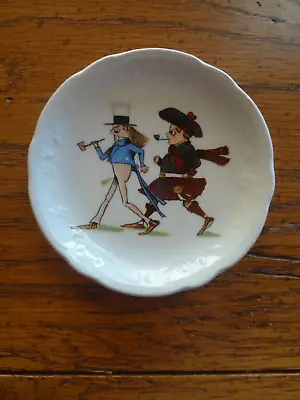 Antique Palmer Cox Brownies  Mini Porcelain Plate Uncle Sam • $21