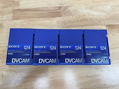 LOT Of 4 - Sony PDV-124N Digital Video Cassette Tapes DVCAM  124 Min • $24.99