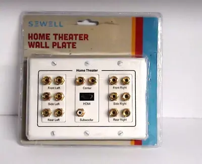 $19.99 • Buy Home Theater Speaker Wall Plate 7.1 W/hdmi Binding Post/banana Plug