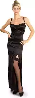 Mystery Lady Masquerade Black Cocktail Party Fancy Dress Halloween Adult Costume • $30.95