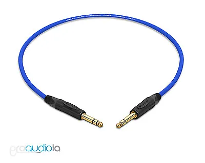 Mogami 2549 Cable | Neutrik Gold 1/4  TRS | Blue 1 Feet | 1 Ft. | 1' • $19.75