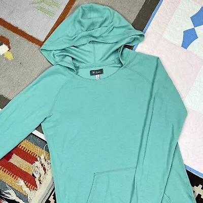 Ibex Merino Wool Hoodie Sweatshirt Long Sleeve Lightweight Green Women's Medium • $34.95