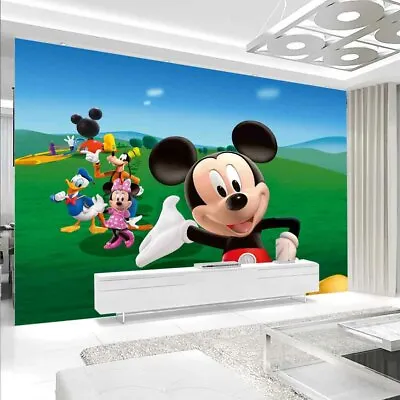 Mickey Mouse Square 3D Full Wall Mural Photo Wallpaper Printing Home Kids Decor • $270.31