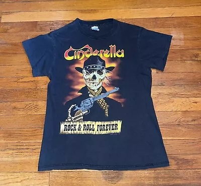 Vintage 1989 Cinderella Rock & Roll Forever Long Cold Winter Tour 89 T-Shirt M • $75