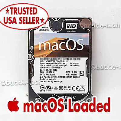 Macbook Pro Hard Drive 2.5  A1278 A1286 250GB 320GB 500GB 750GB 1TB PreLoaded OS • $41.98