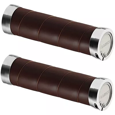 Brooks Slender Leather Grips - Brown 130/130mm • $85