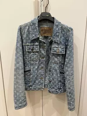 LOUIS VUITTON Monogram Denim Jacket Cotton Size 36 240312N • $1860