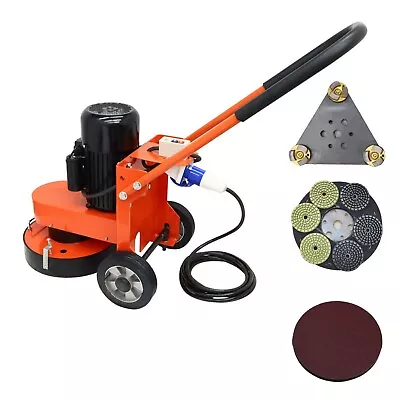 220V Cement Ground Concrete Floor Grinder Polisher Diamond Disc 50/1000 Mesh Pad • $1316