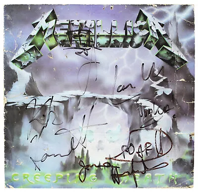 Metallica (4) Burton Hetfield Ulrich & Hammett Signed Album Cover BAS #AB91686 • £3958.98