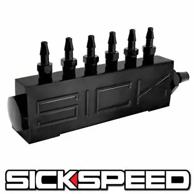 $28.88 • Buy Vacuum Intake 6 Port Fuel Manifold Gas Wastegate Boost Performance Black P1