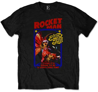 £13.99 • Buy Elton John Rocketman Feather Suit Black T-Shirt - OFFICIAL