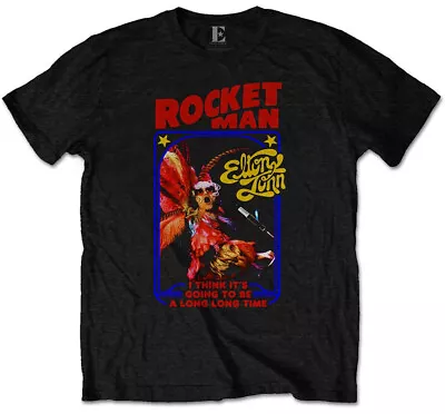 £14.09 • Buy Elton John Rocketman Feather Suit Black T-Shirt - OFFICIAL