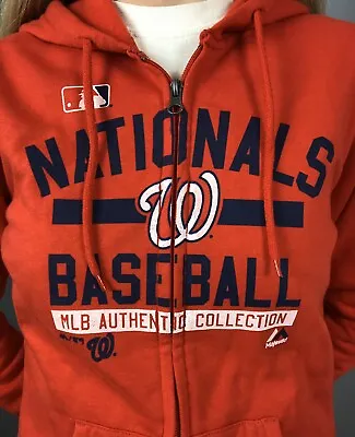 Washington Nationals Women's Hoodie - Red Full-Zip Fleece Hooded Sweatshirt • $30