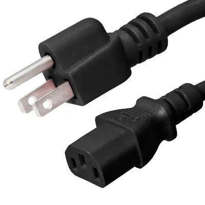 AC 5-15 To C13 Power Cord - 15A/125V 14 AWG - Iron Box • $8.53