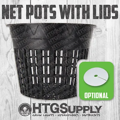 NET POT 2 3 4 5 6 Inch With LIDS MESH HYDROPONIC AEROPONIC ROUND 10 50 Pack Pk  • $9.25